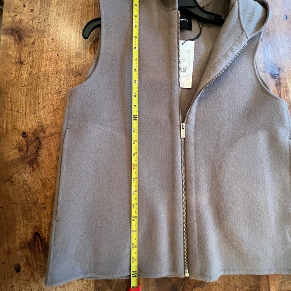 Theory Hooded Zip Vest, Wool with Cashmere, Size Small - NWT - Picture 12 of 16